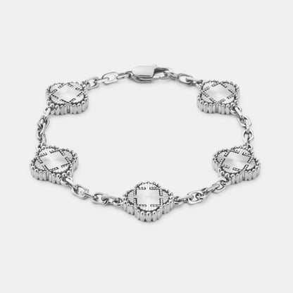 Klavertje 4 Armband (Zilver)