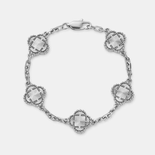 Klavertje 4 Armband (Zilver)
