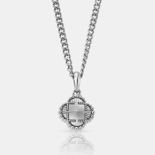 Klavertje Pendant (Zilver)