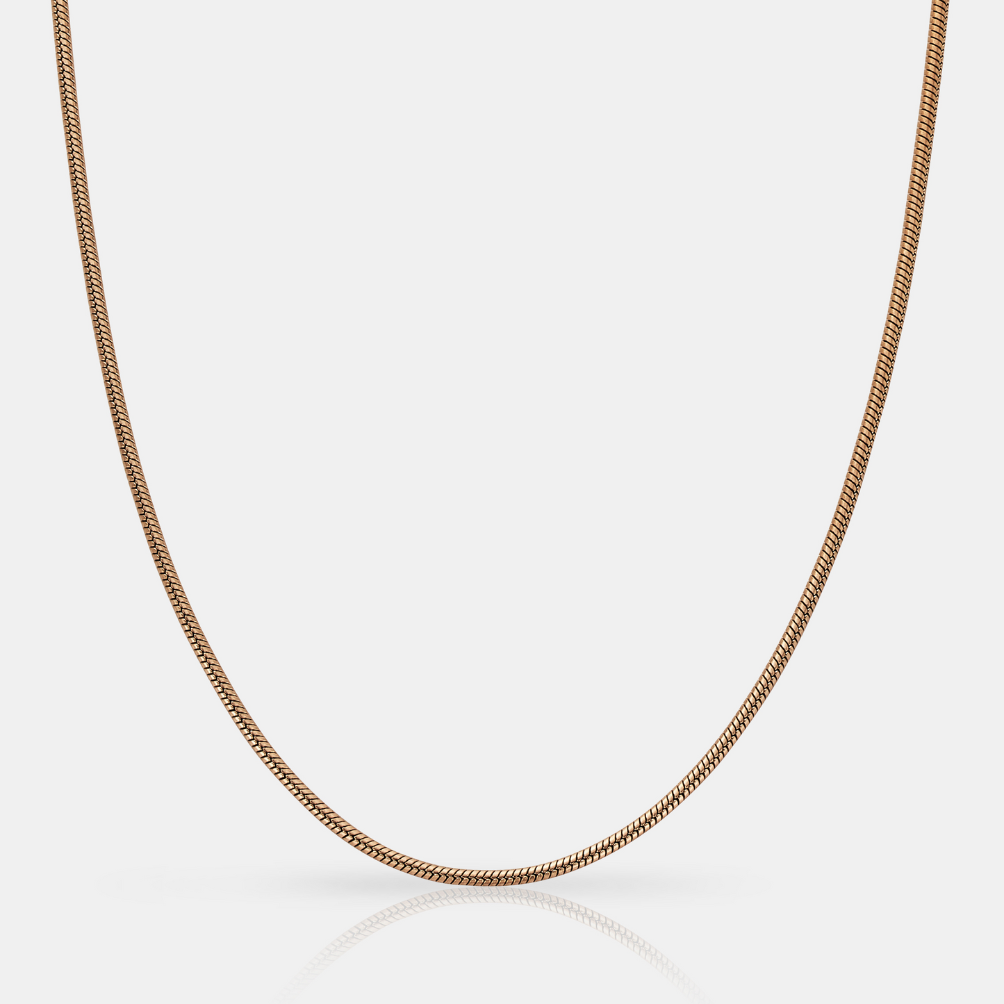 Slangenketting (Roze Goud) 2mm