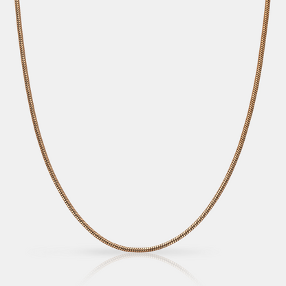 Slangenketting (Roze Goud) 2mm