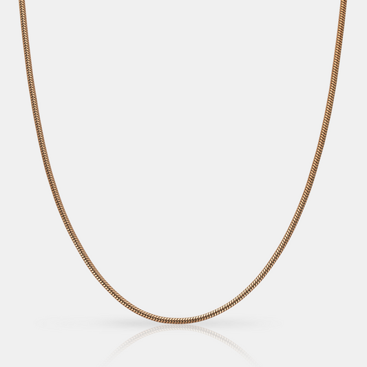 Slangenketting (Roze Goud) 2mm