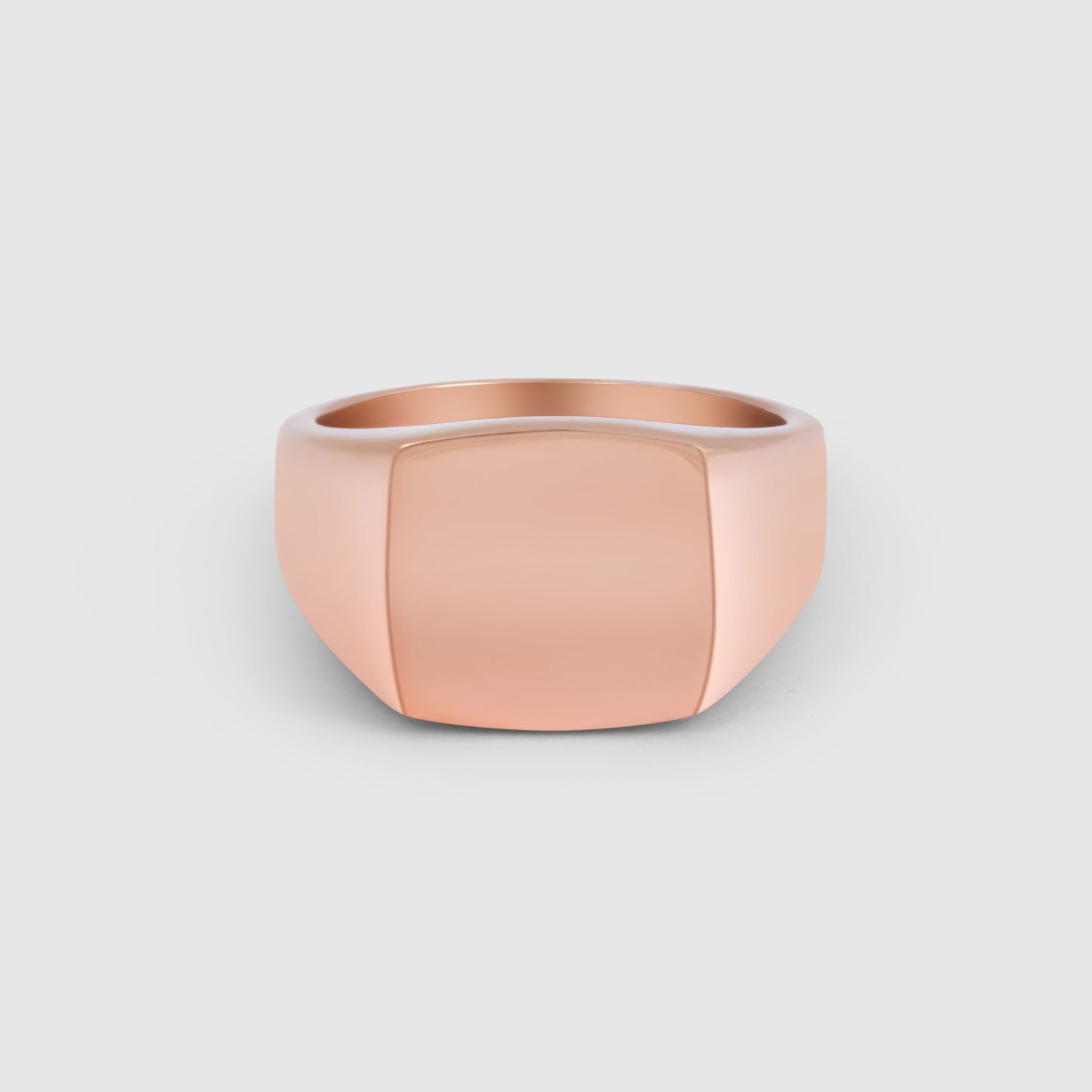 Vierkante Signet Ring (Roze Goud)