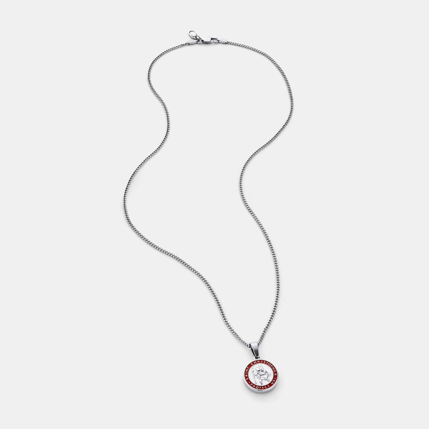 Emaille Heilige Christoffel (Zilver)
